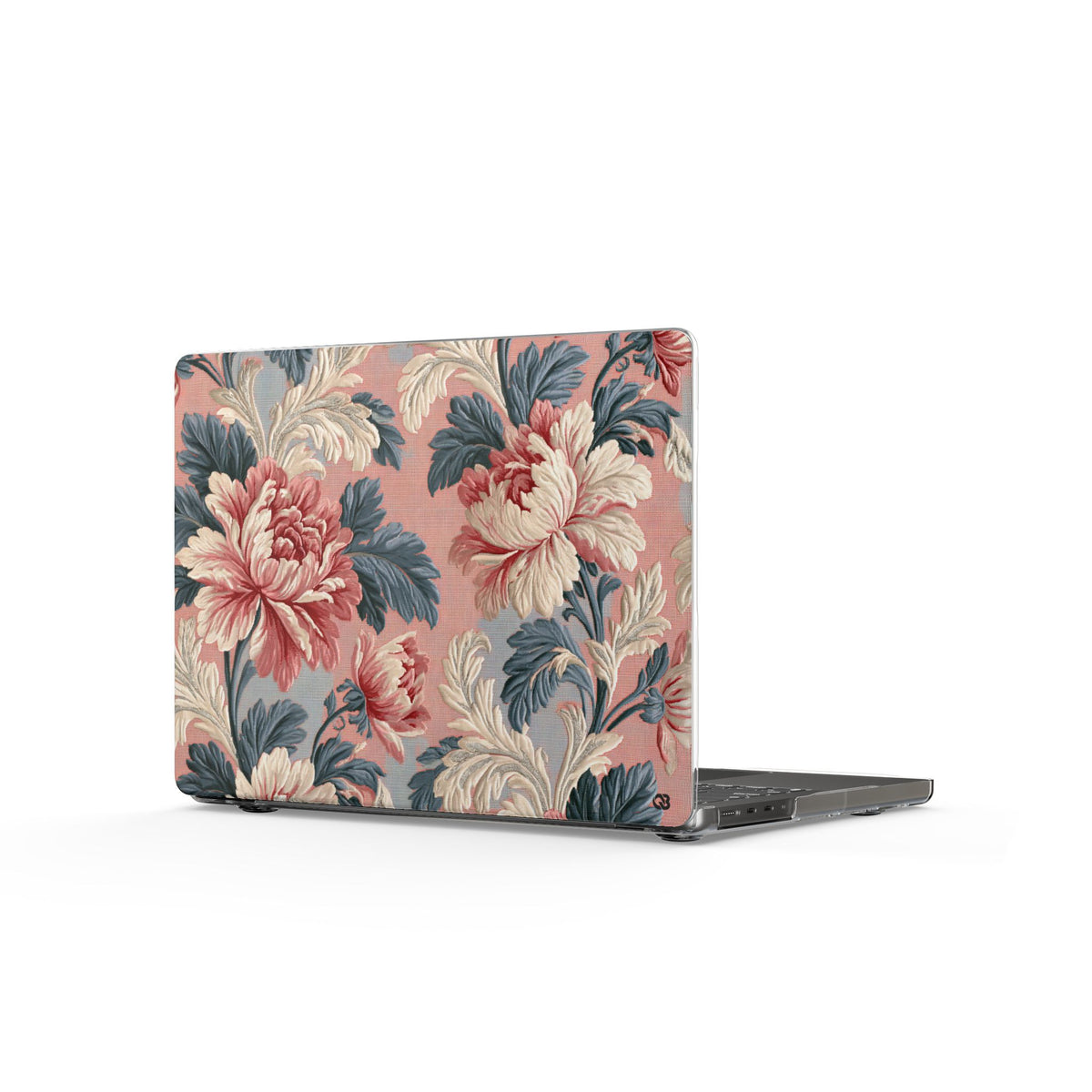 Blush Peony Jacquard · Clear Hard Case for MacBook · Pink