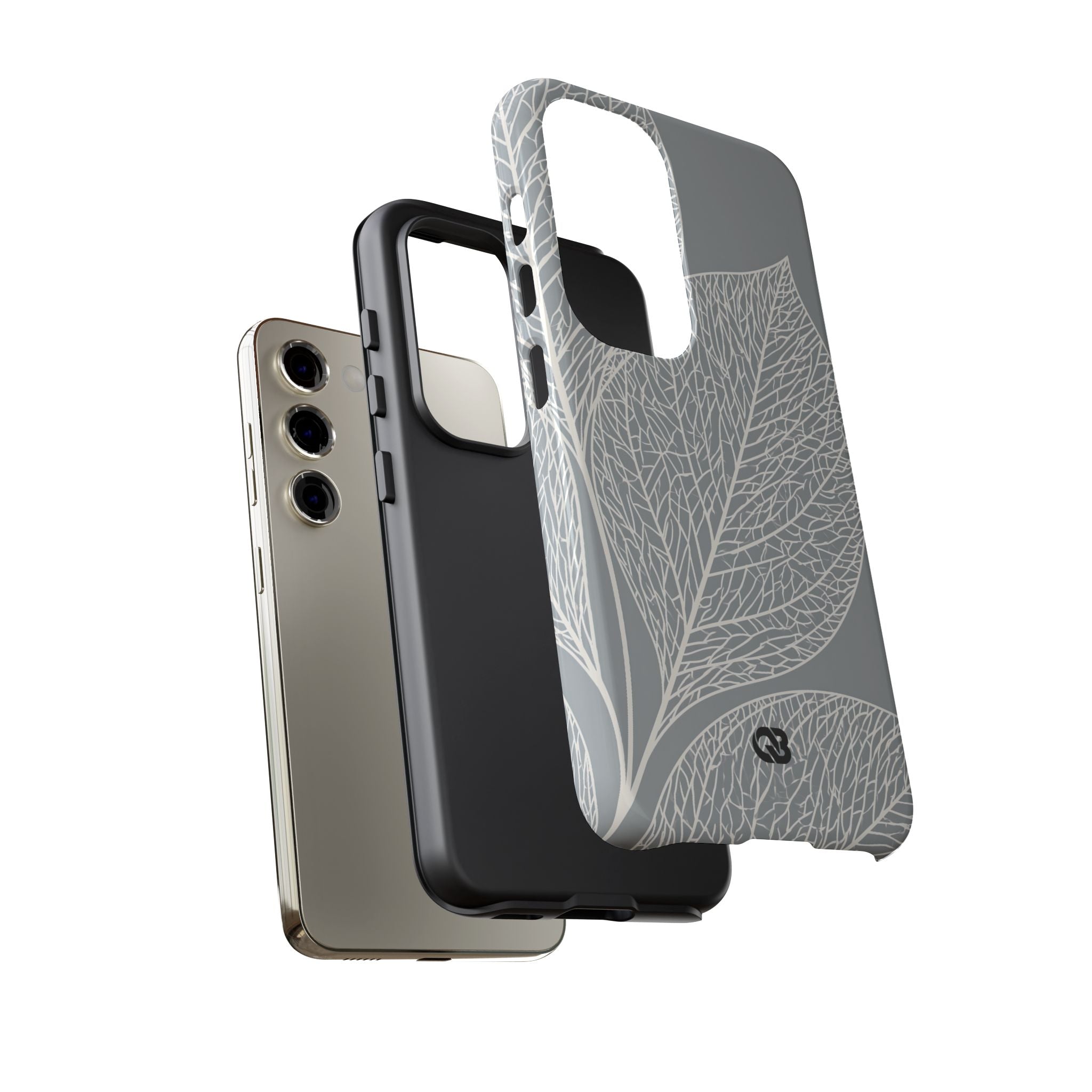 Grey Tough Phone Case for Samsung - Frosted Ash Veins
