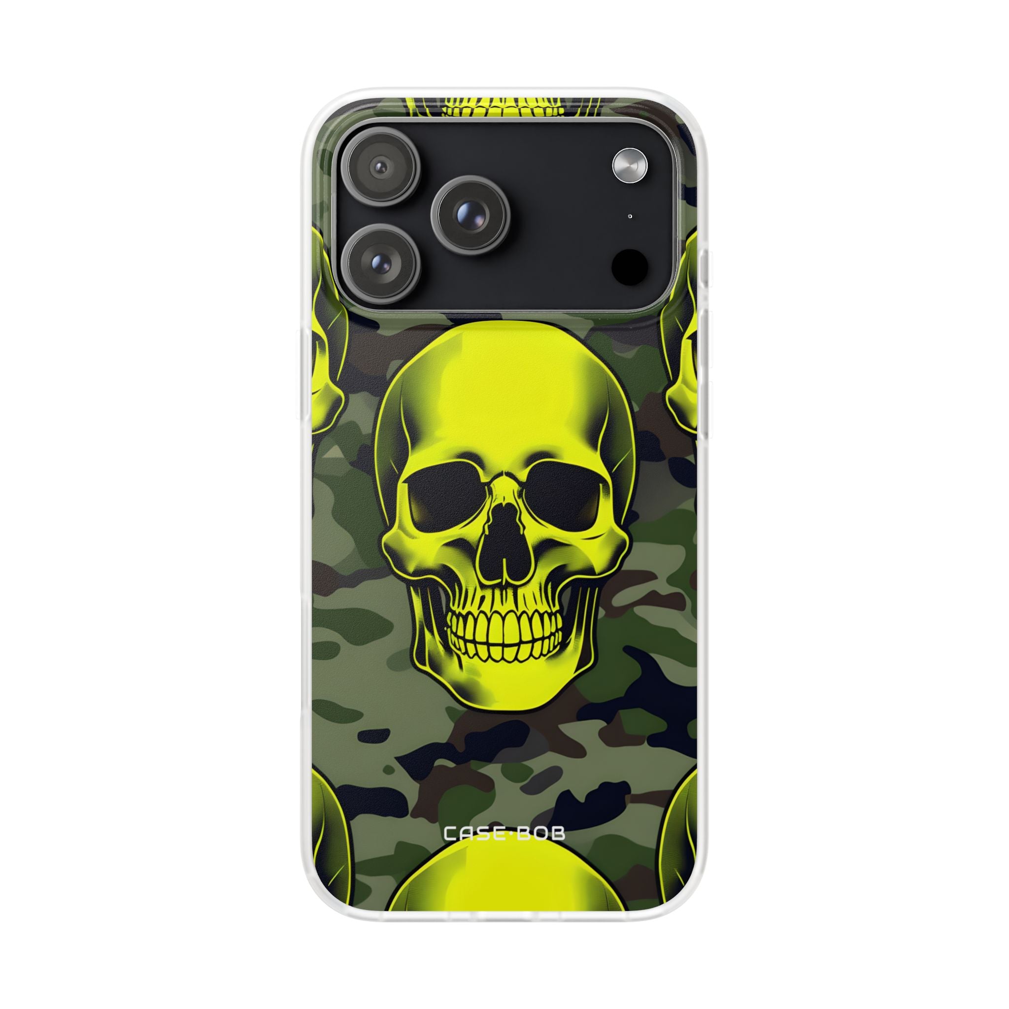 Neon Skull Camo iPhone 17 Pro MaxCase - Soft - CASE•BOB