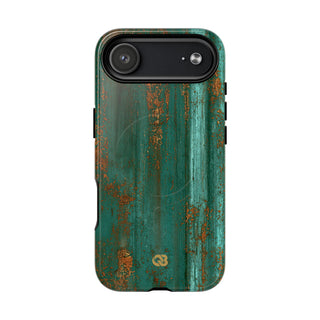 Teal Tough 2.0 Magsafe Phone Case for iPhone - Verdigris Copper Siding