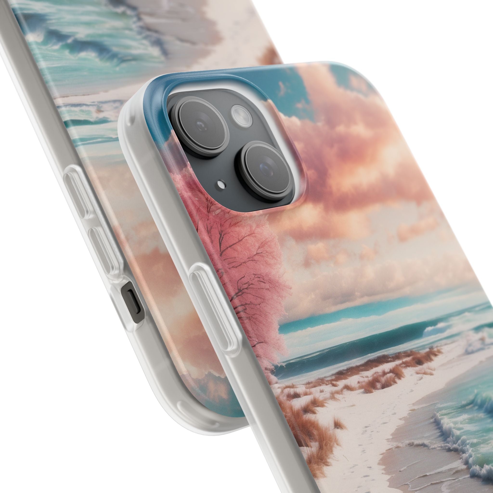 Pink Tree Breeze iPhone 15 Plus Case - Soft