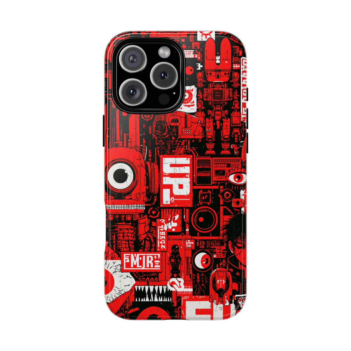 Neo Mecha Collage · Tough Phone Case for iPhone · Red
