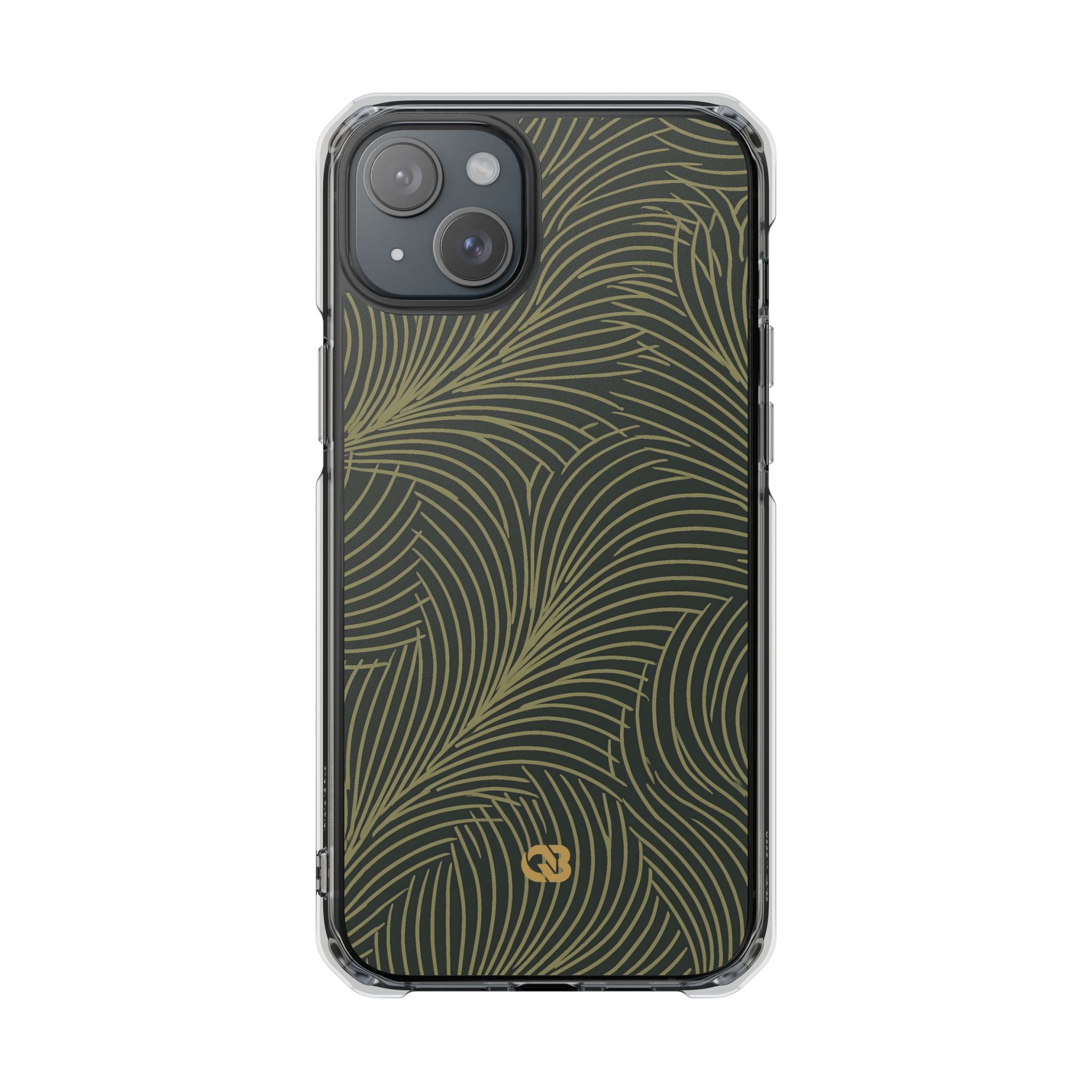 Green Impact MagSafe Phone Case for iPhone - Dark Olive Plume