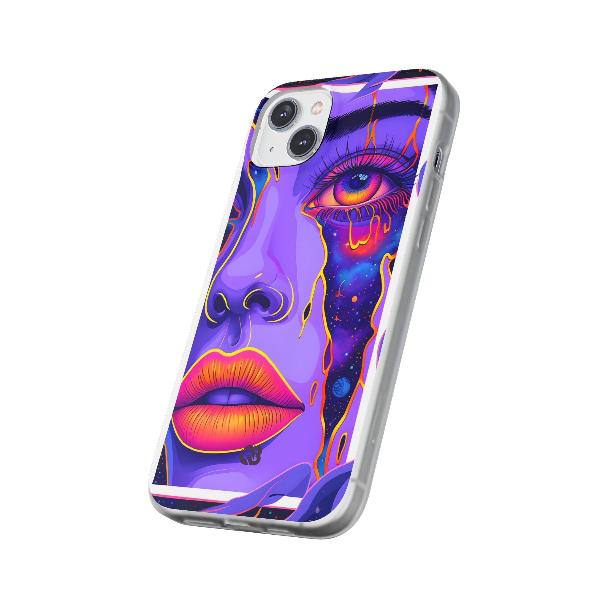 Violet Cosmic Gaze · Soft Custodia per iPhone