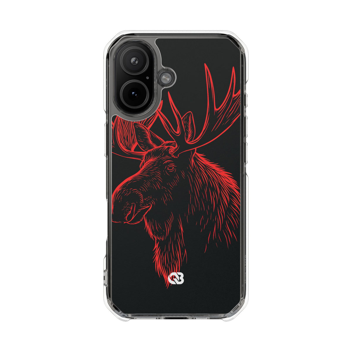 Nordic Elk · Clear Impact Magnetic Phone Case for iPhone · Black