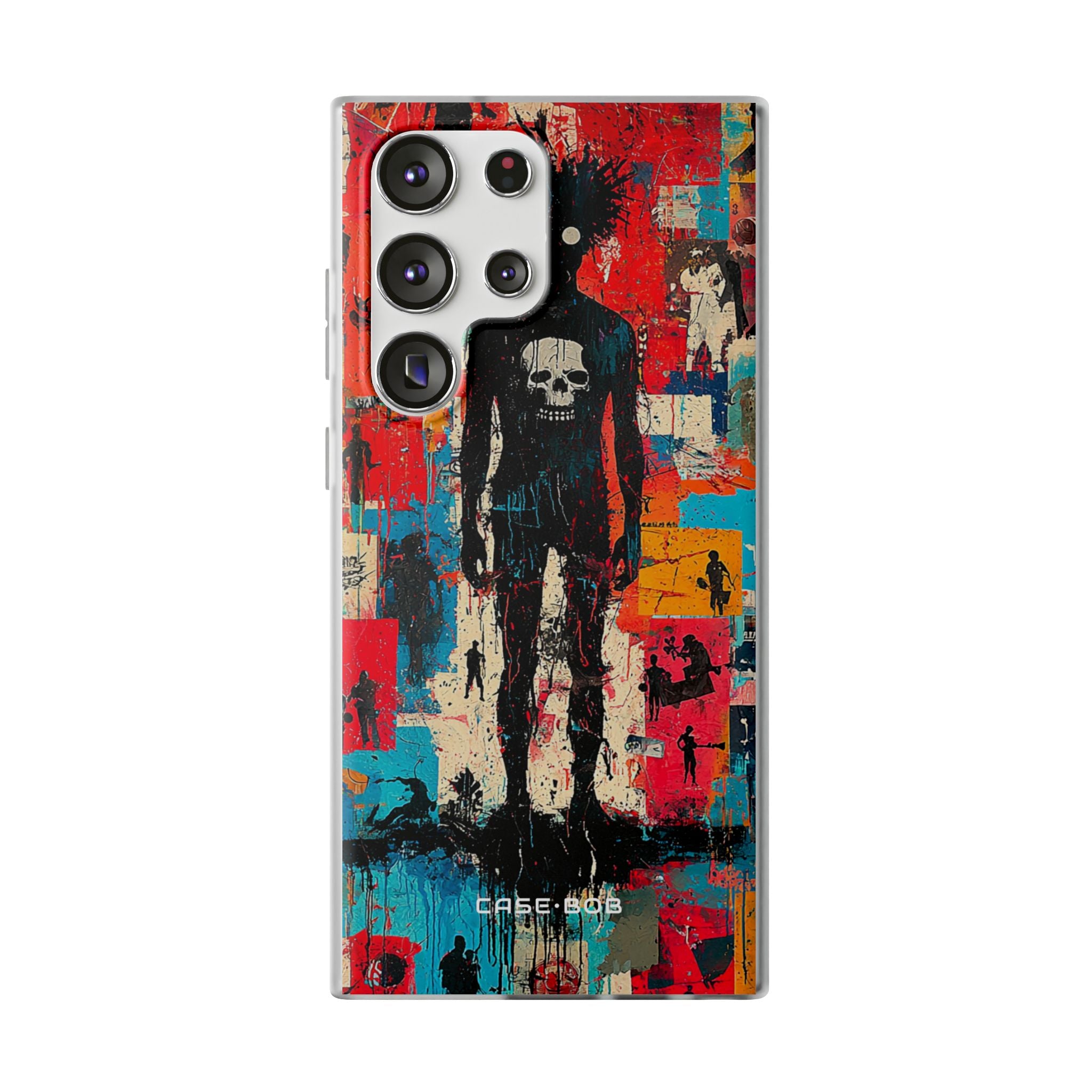 Piikikäs pääkallo siluetti Samsung S23 Ultra -pehmeä suojakotelo