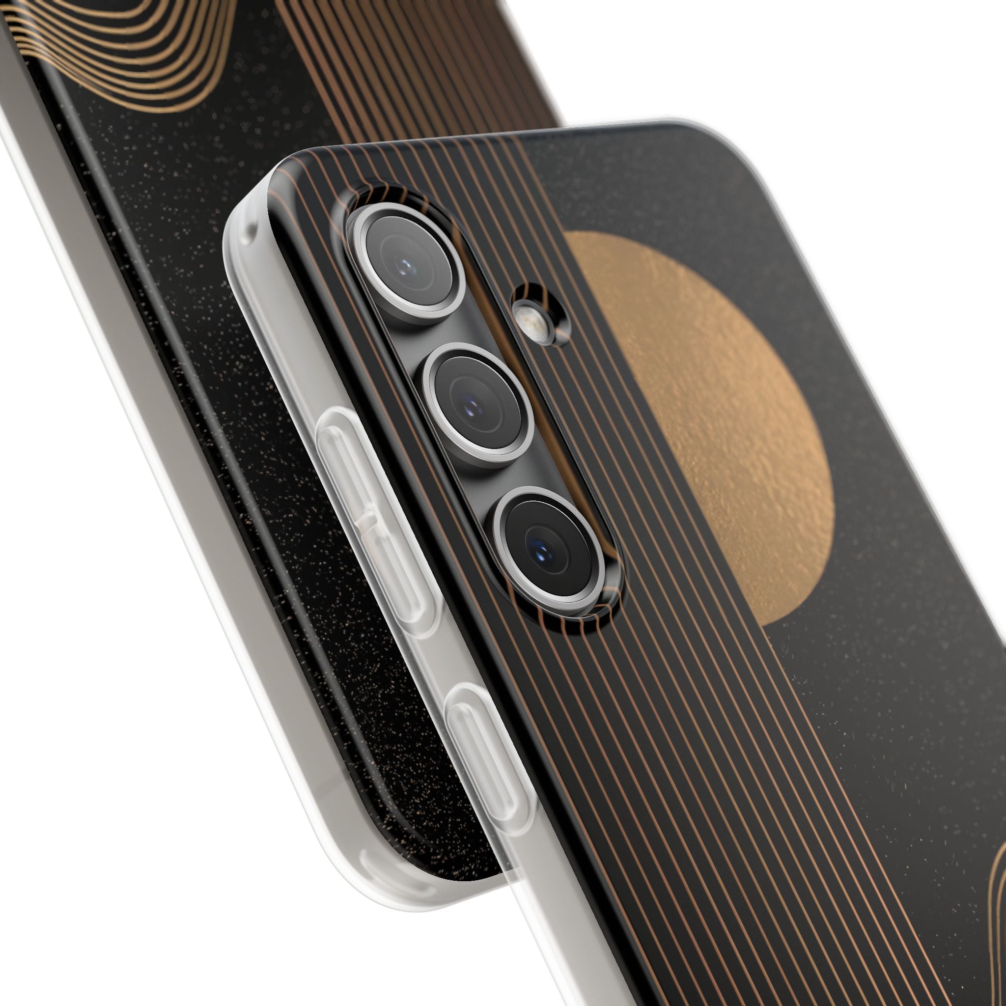Gold Lite Phone Case for Samsung - Gilded Obsidian Dunes