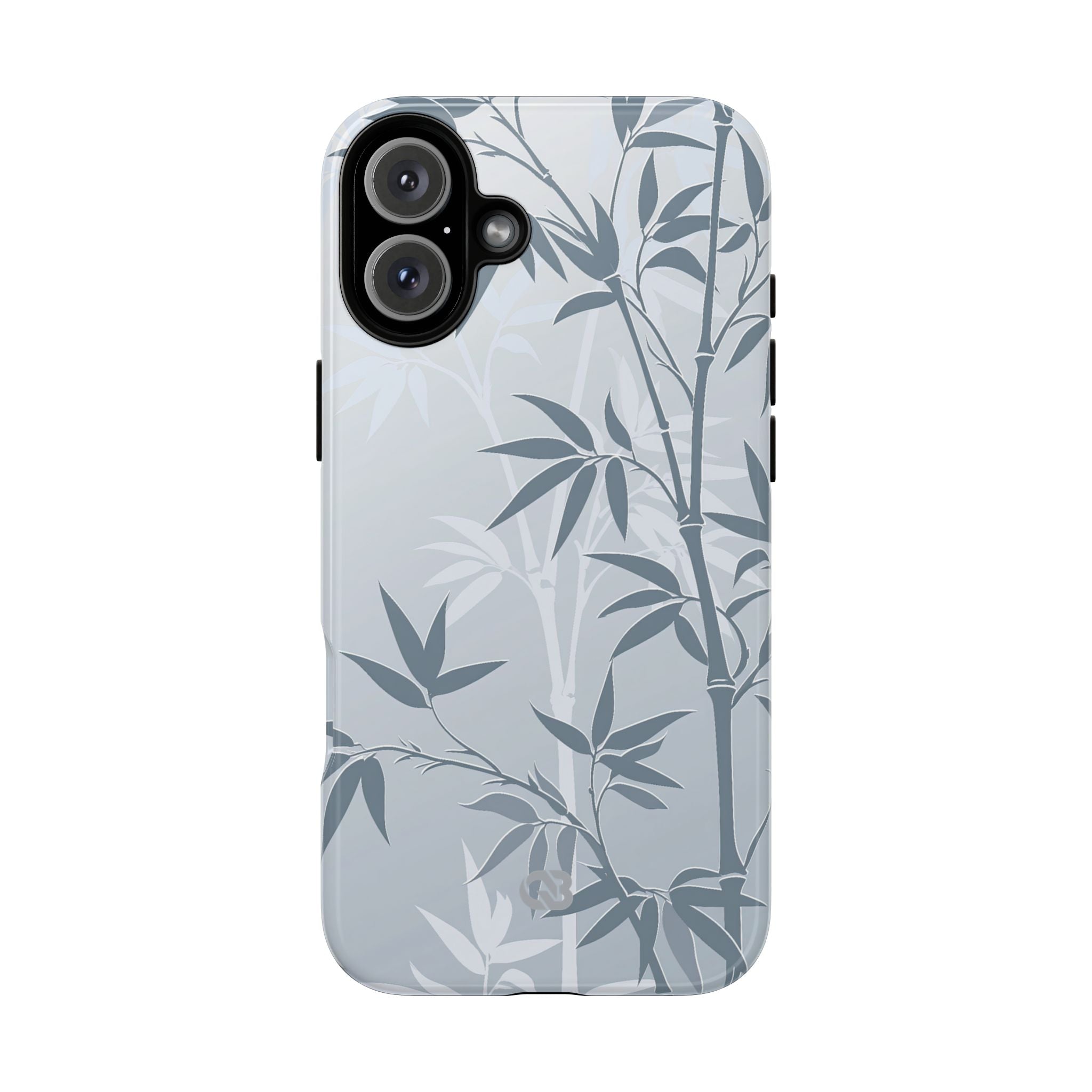 Blue Tough Phone Case for iPhone - Slate Bamboo Shadow
