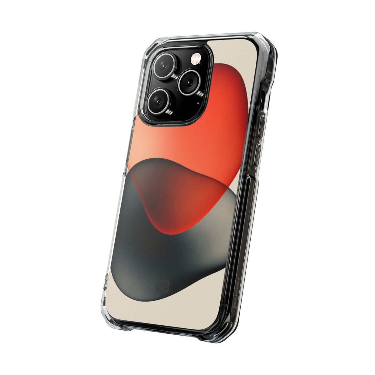 Translucent Crimson Form · Clear Impact Magnetic Phone Case for iPhone · Red