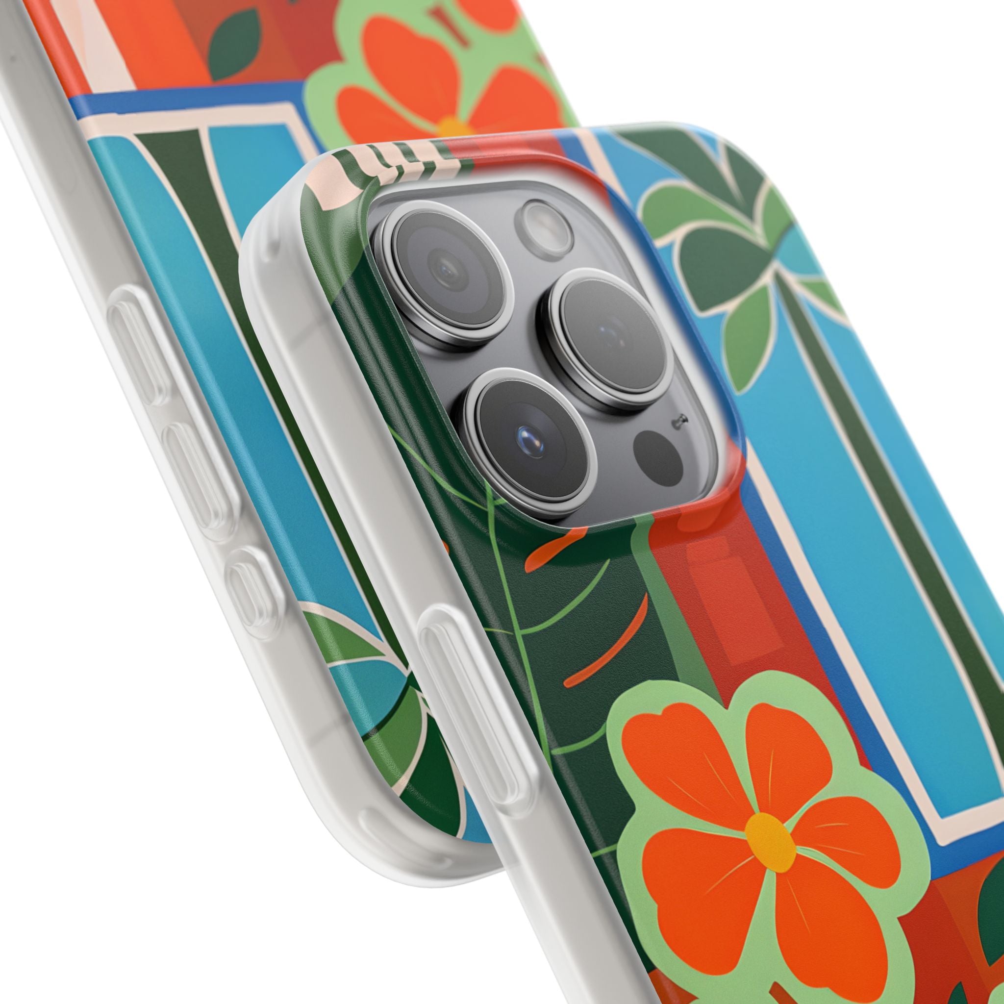 Vivid Jungle Collage · Soft Phone Case for iPhone