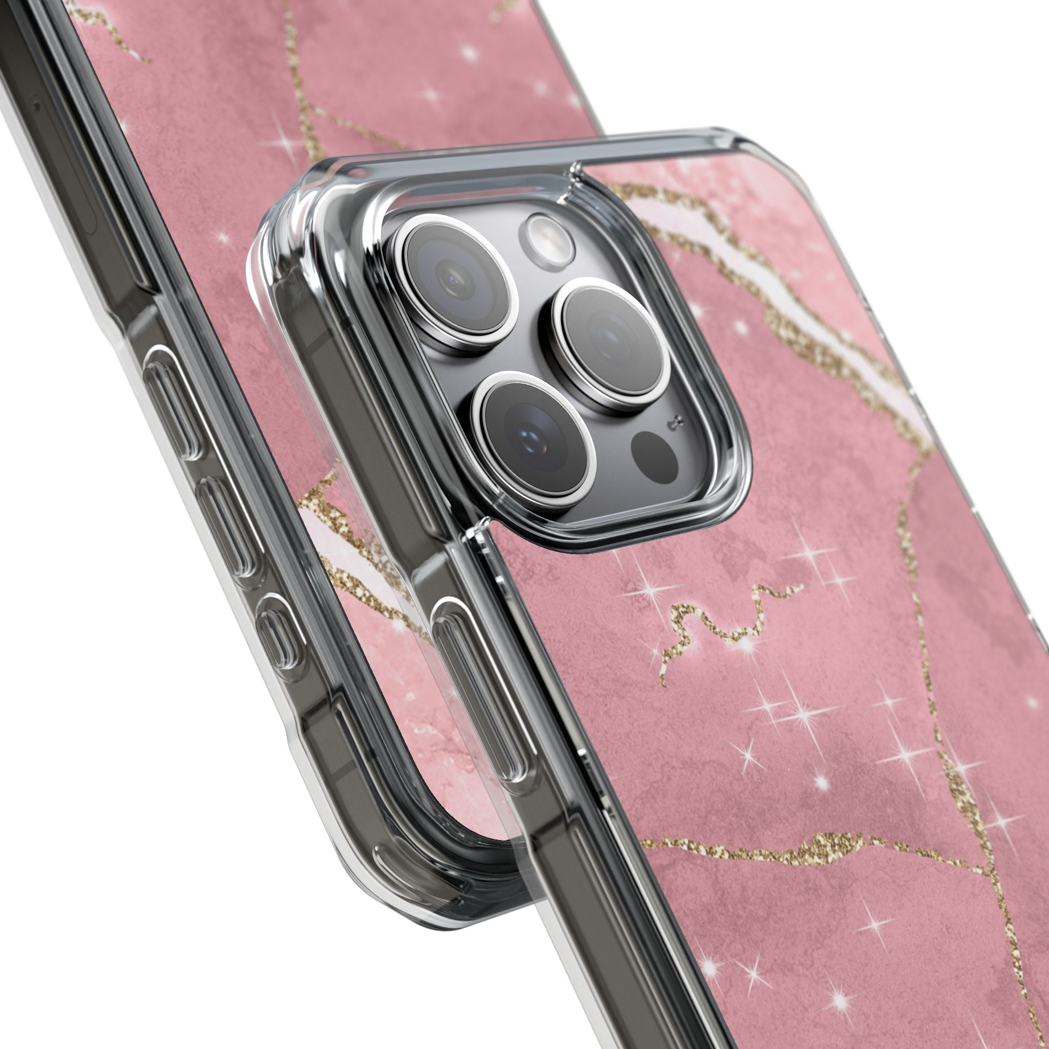 Rose Sparkle Marble · Impact Coque de téléphone pour iPhone · Magsafe