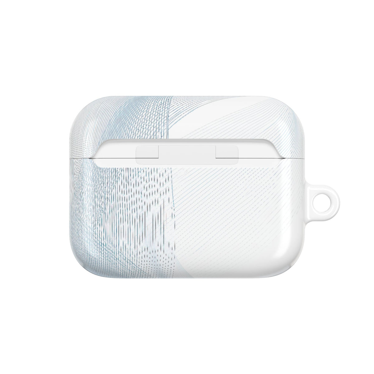Glacial Contour Waves · Hard Case for AirPods & AirPods Pro · White