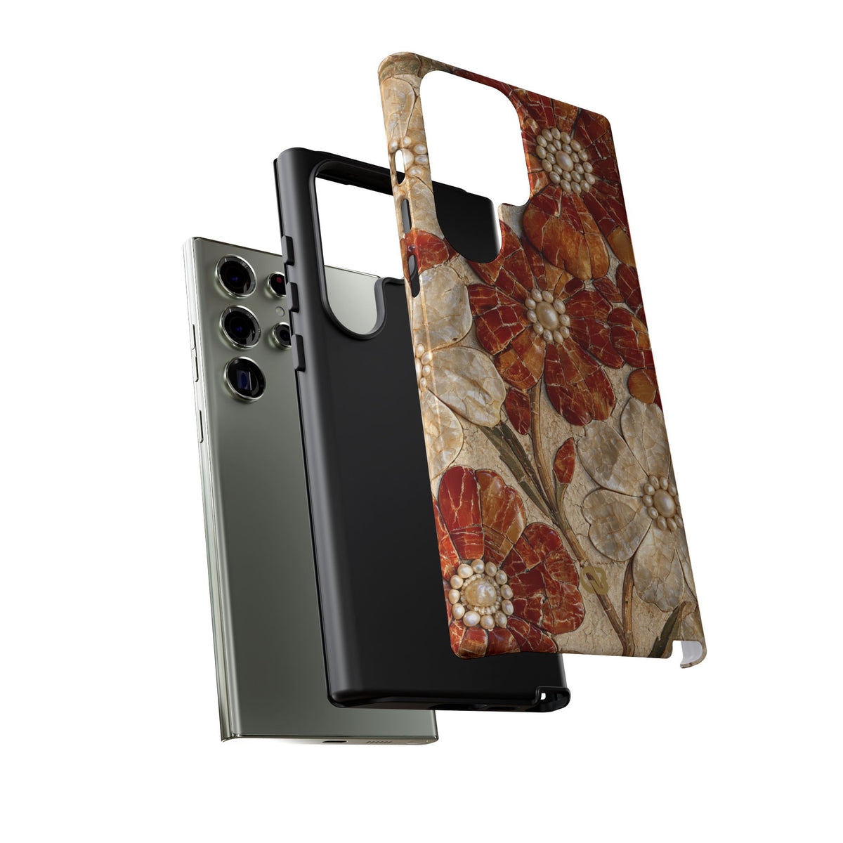 Carnelian Pearl Bloom · Tough Phone Case for Samsung · Orange