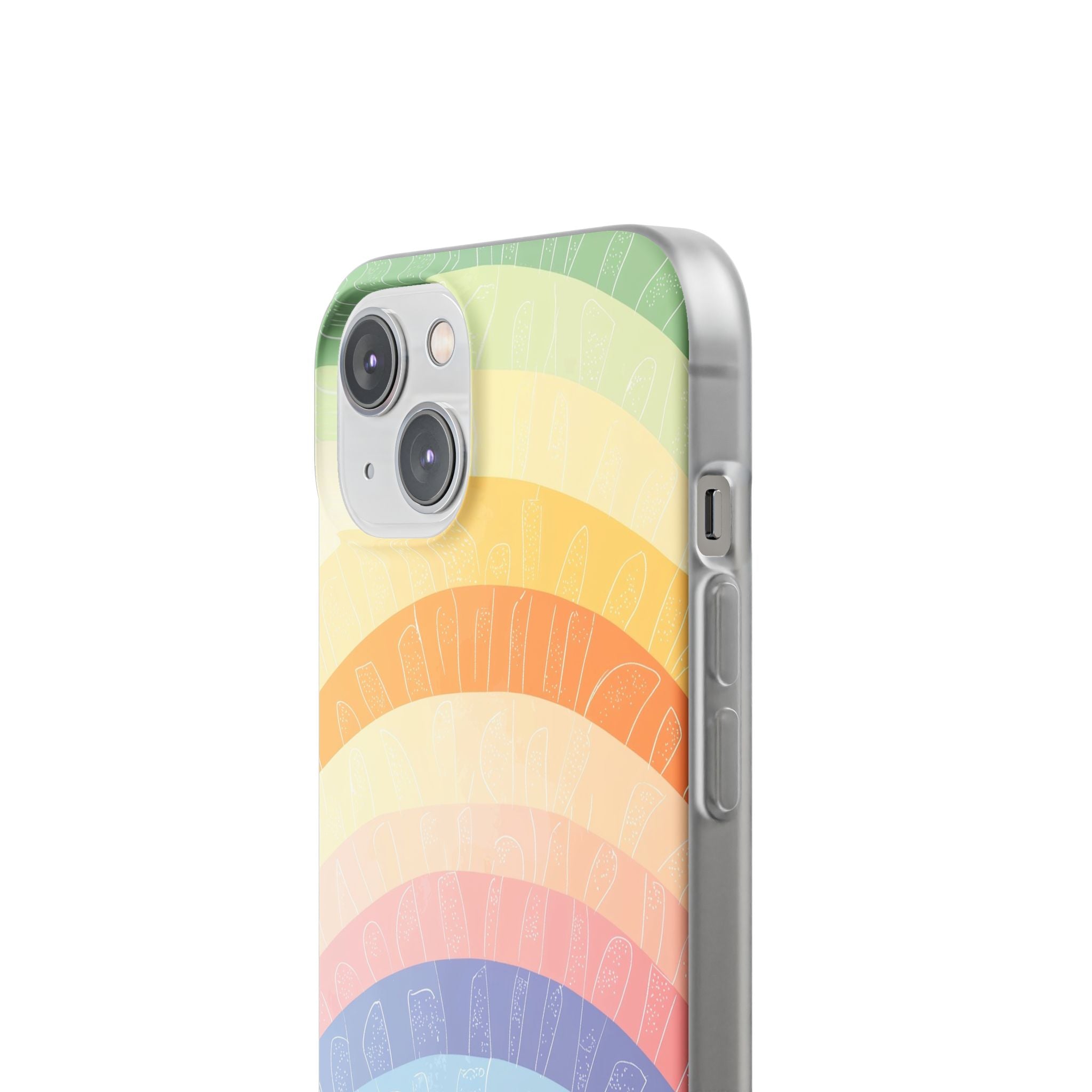 Pastel Rainbow Bands iPhone 14 Case - Soft