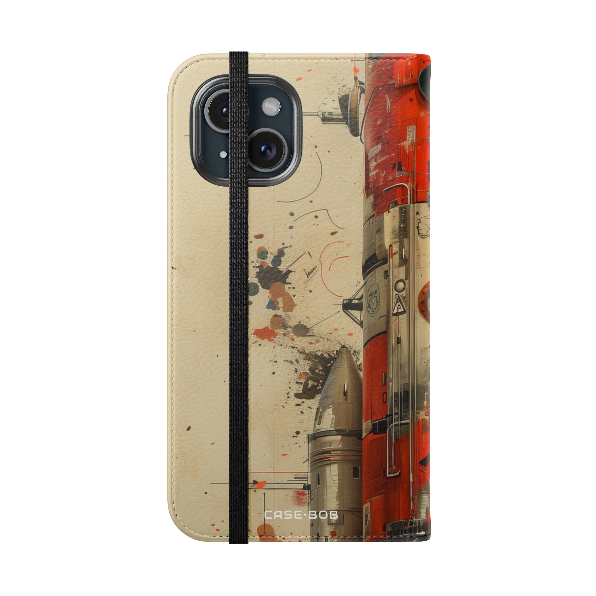 Crimson Rocket - iPhone 15 Case - Portemonnee