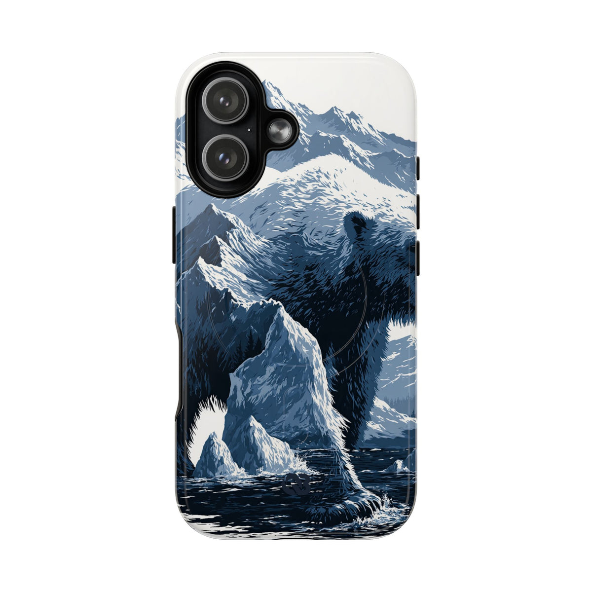 Fjord Summit Bear · Tough 2.0 Magnetic Phone Case for iPhone · Blue