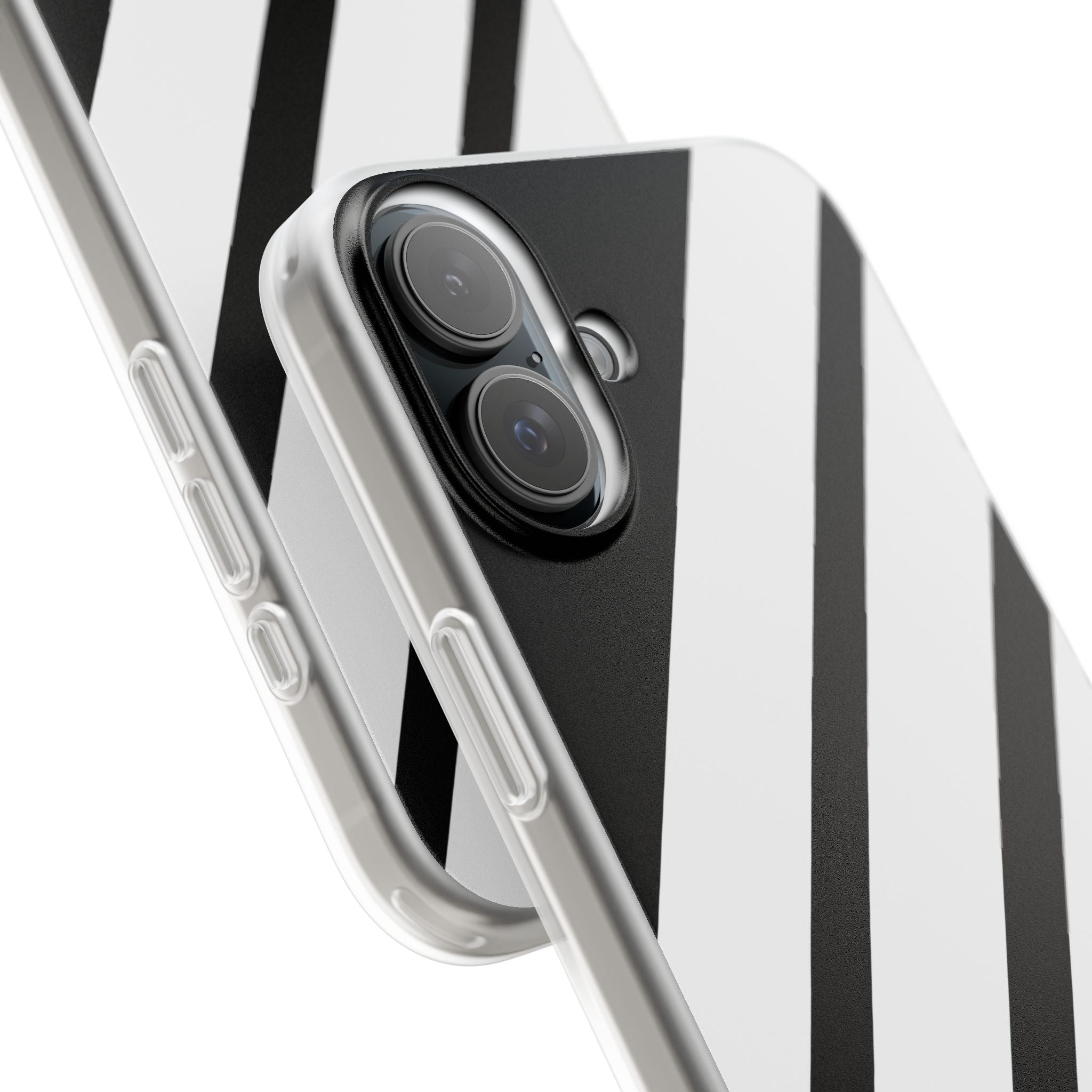 Obsidian White Bars · Soft Handyhülle für iPhone