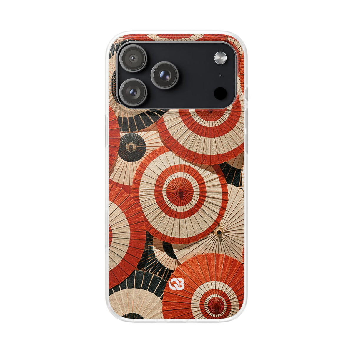 Vermilion Wagasa Motif · Lite Phone Case for iPhone · Red