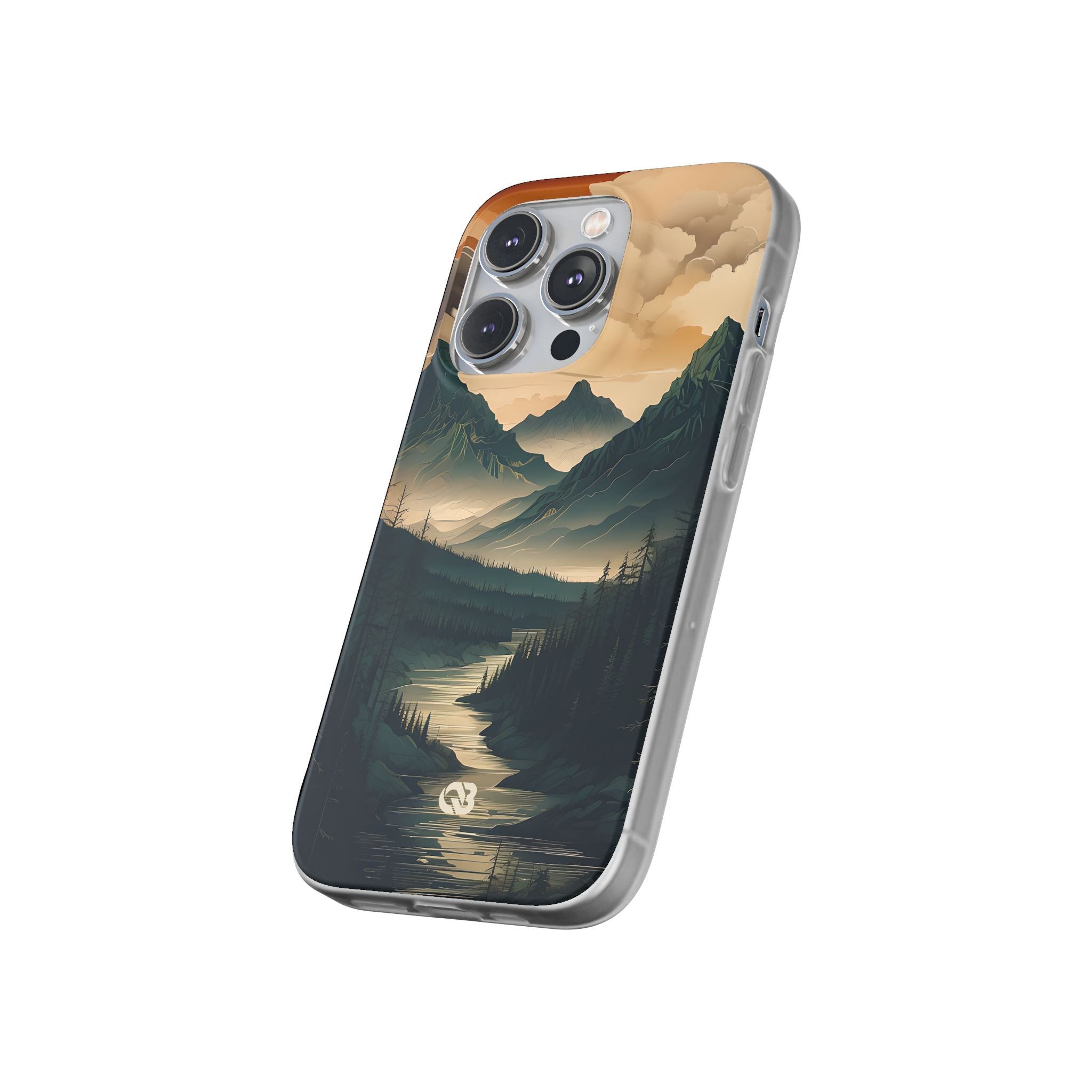 Summit River Dusk · Soft Phone Case for iPhone