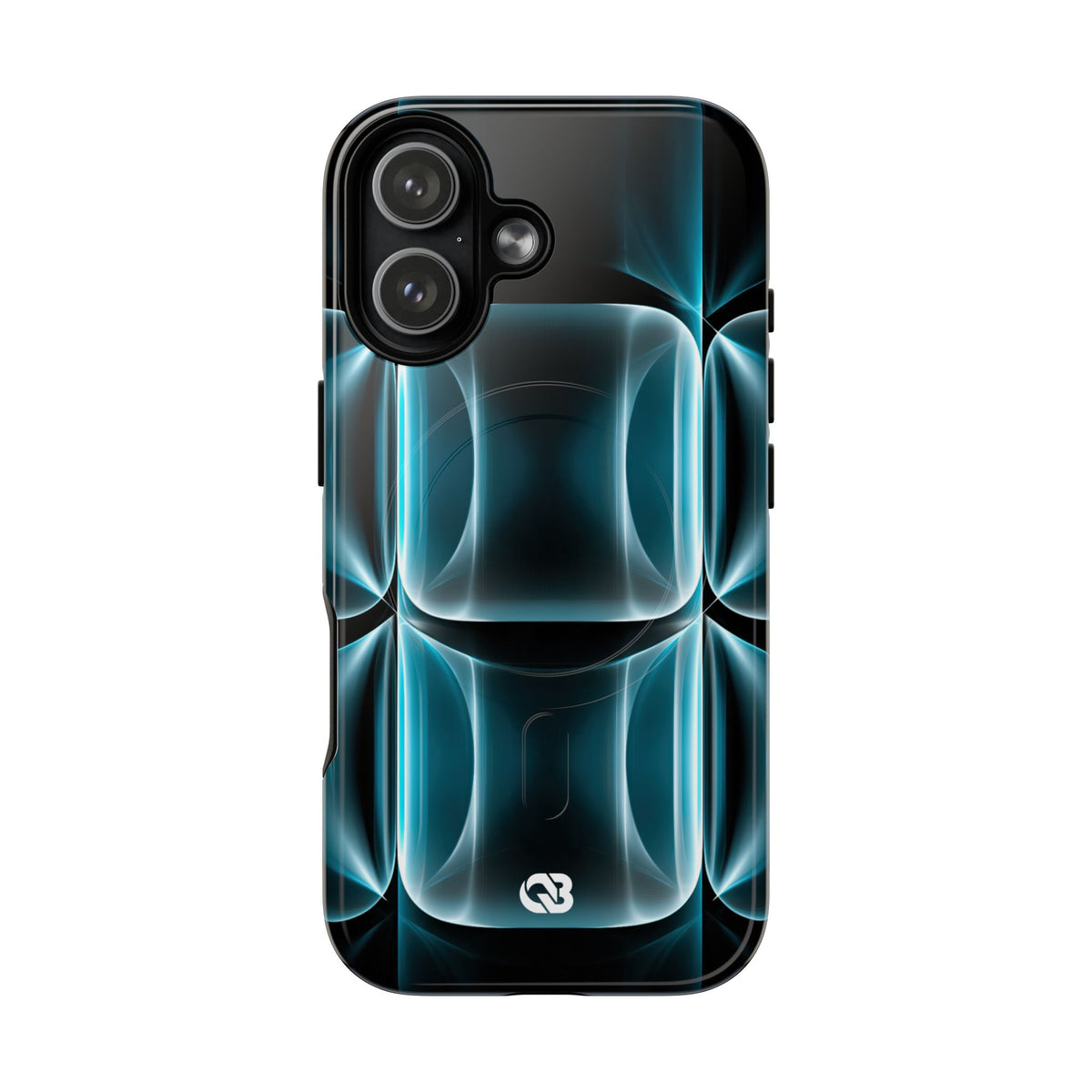 Translucent Cyber Grid · Tough 2.0 Magnetic Phone Case for iPhone · Teal