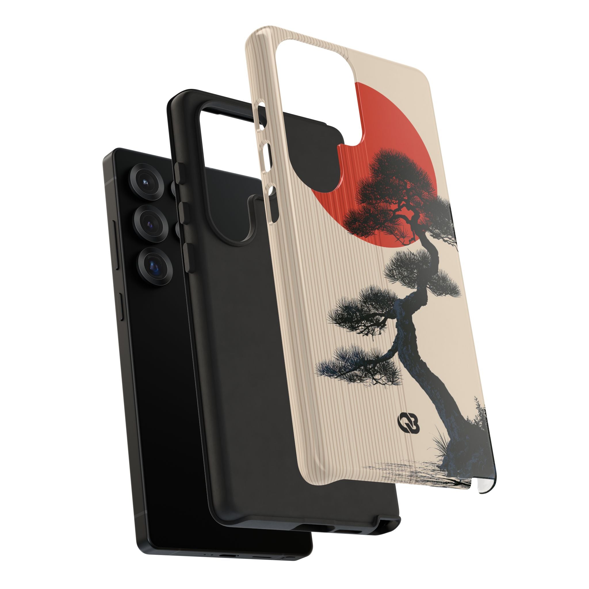 Beige Tough Phone Case for Samsung - Kyoto Crimson Pine