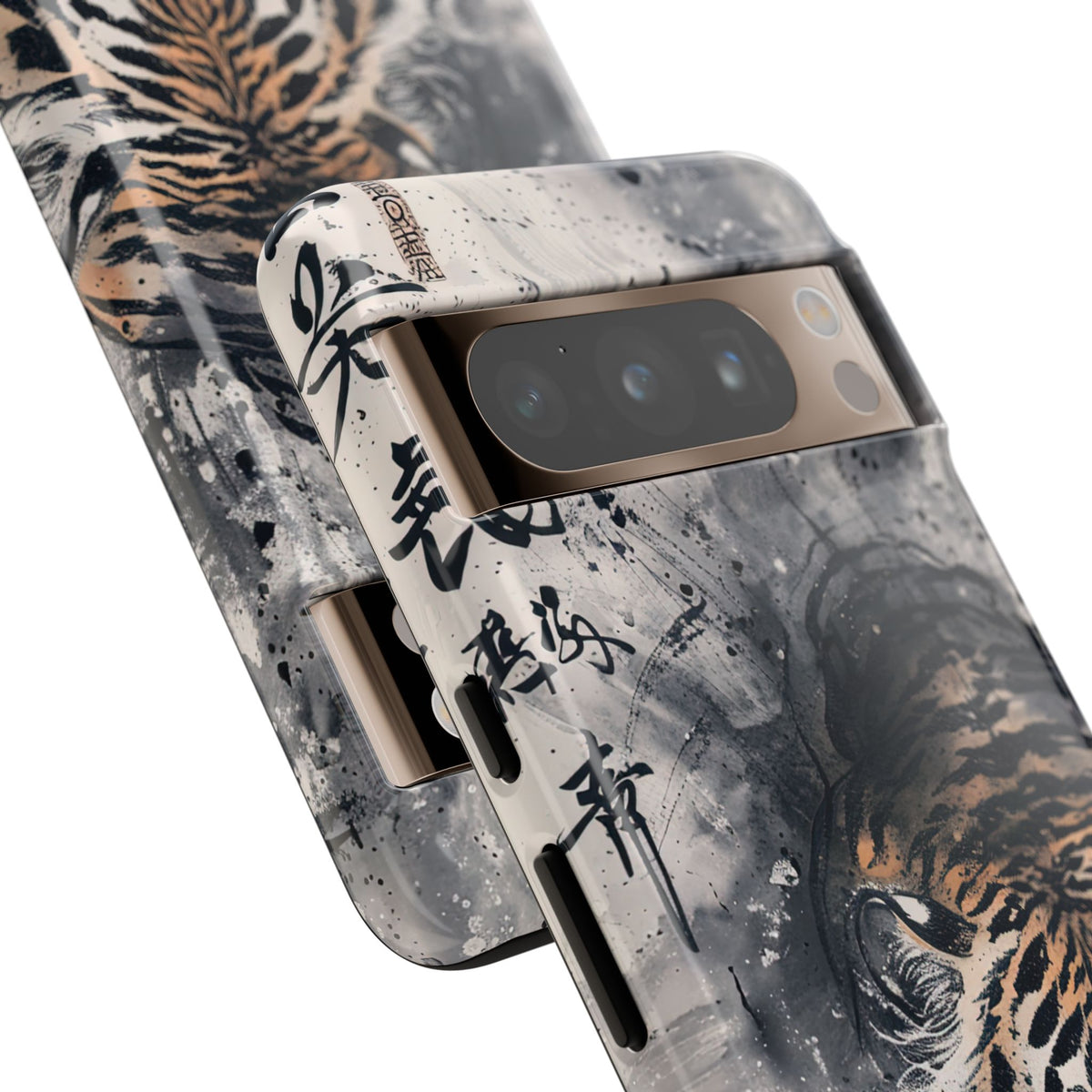 Fierce Ink Tiger · Tough Phone Case for Pixel · Beige