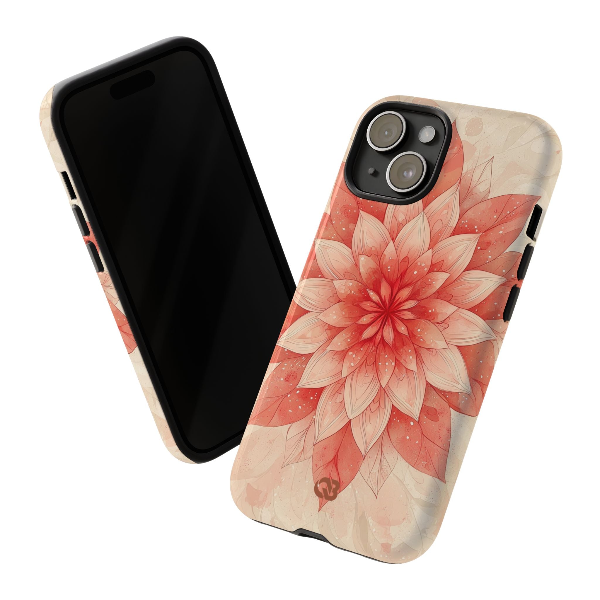 Coral Layered Bloom · Tough Handyhülle für iPhone