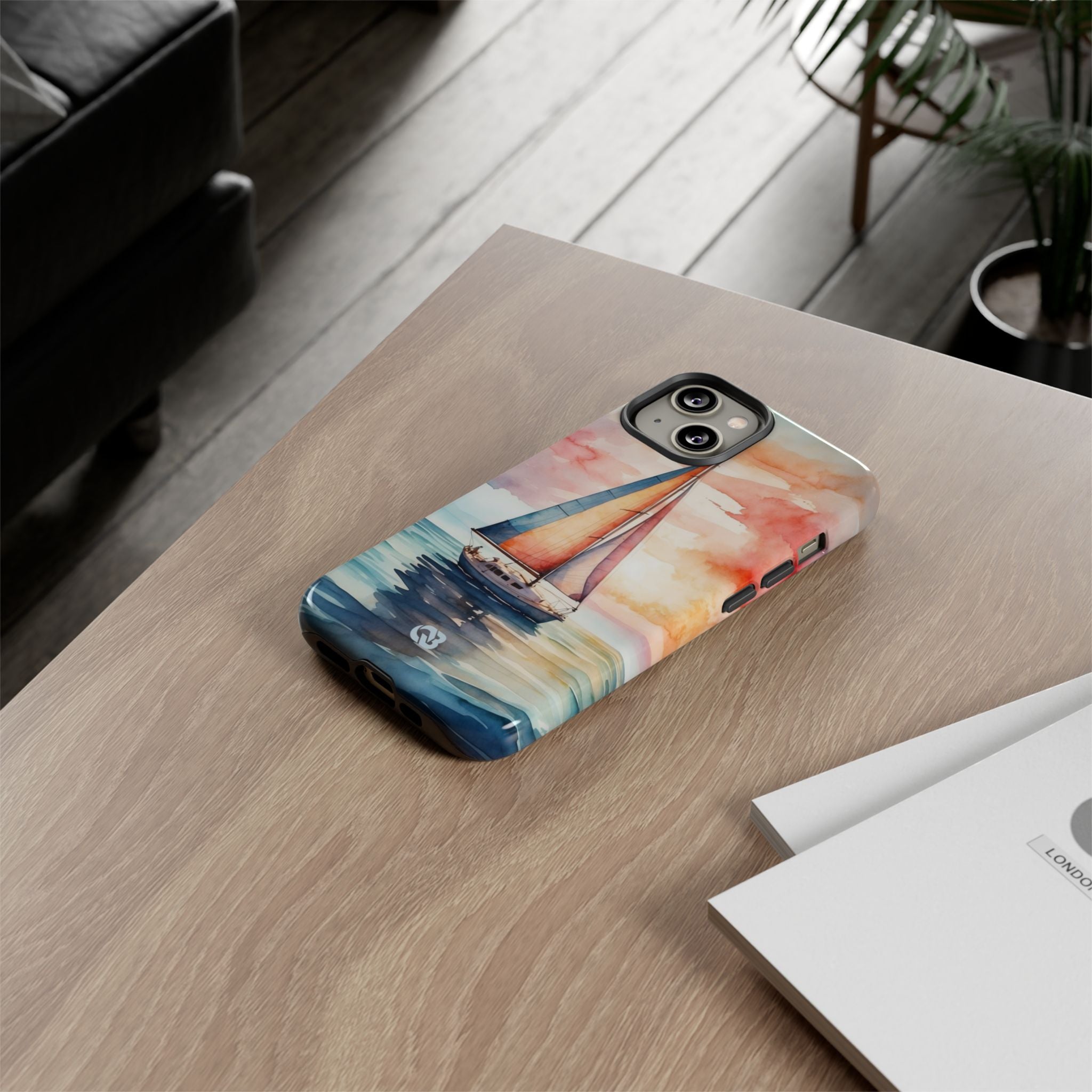 Crimson Horizon Sail · Tough Hoesje voor iPhone