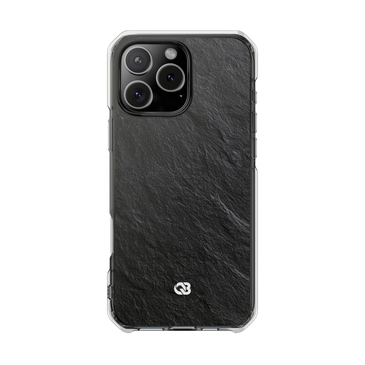 Obsidian Slate · Clear Impact Magnetic Phone Case for iPhone · Black