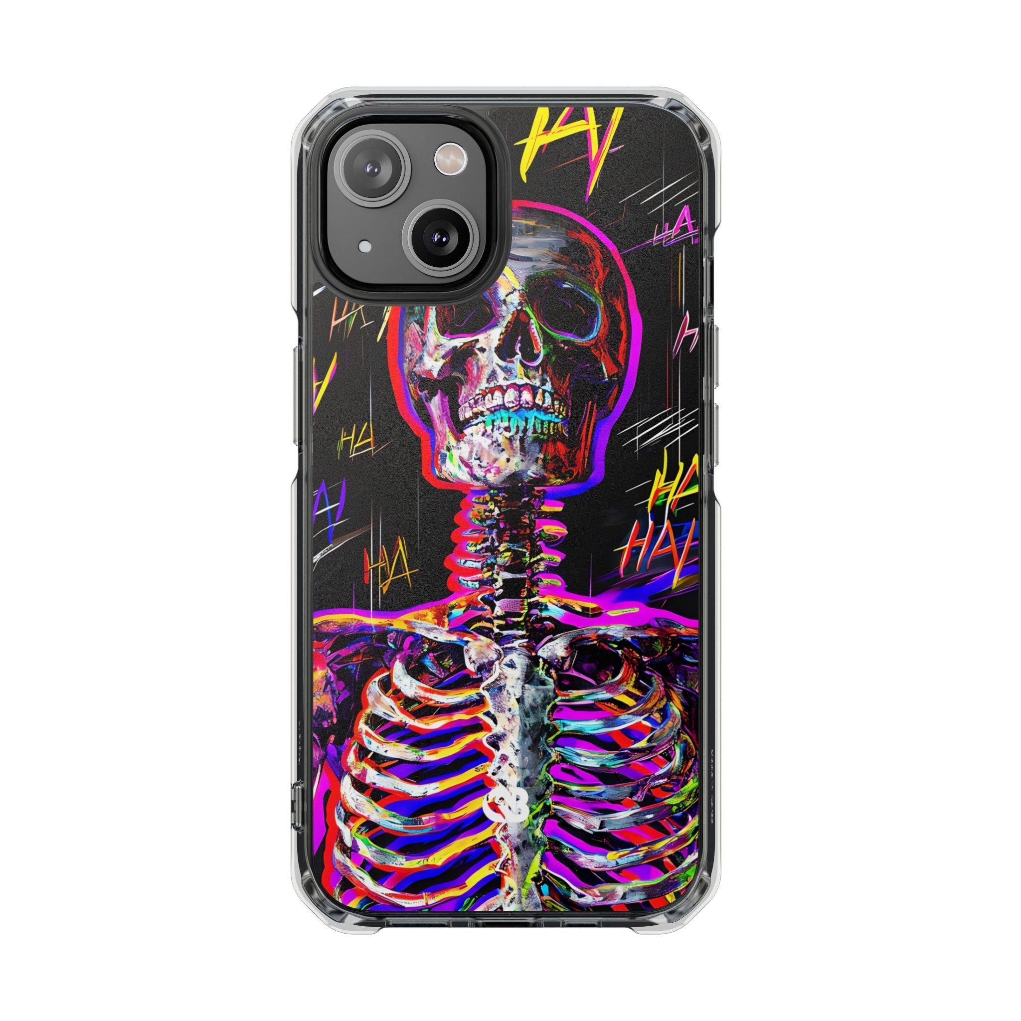 Neon Glitch Skeleton · Impact Handyhülle für iPhone · Magsafe