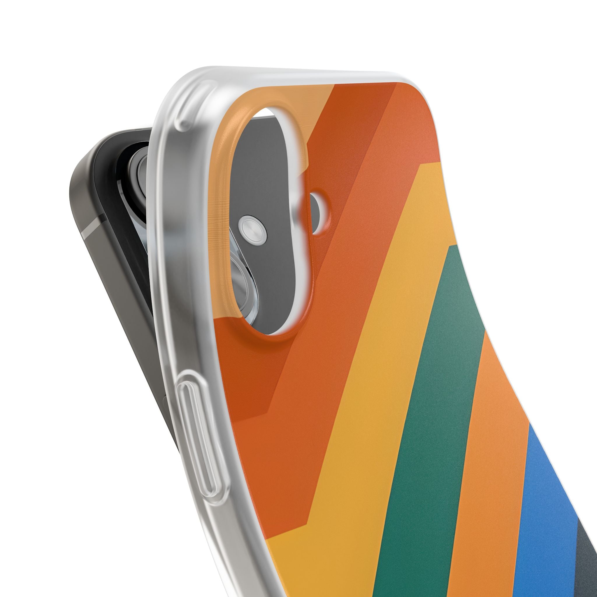 Retro Ridge Lines · Soft Phone Case for iPhone