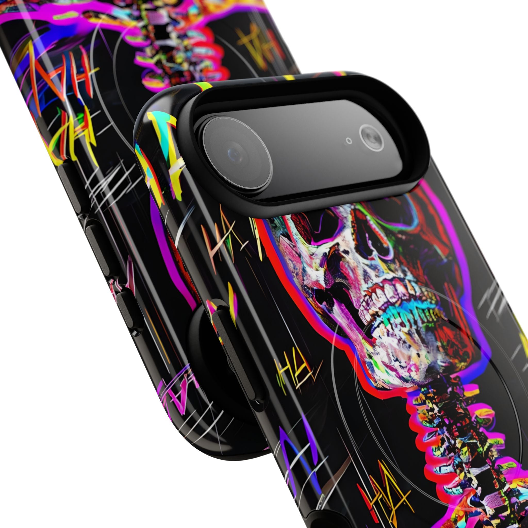 Neon Glitch Skeleton · Tough+ Coque de téléphone pour iPhone · Magsafe