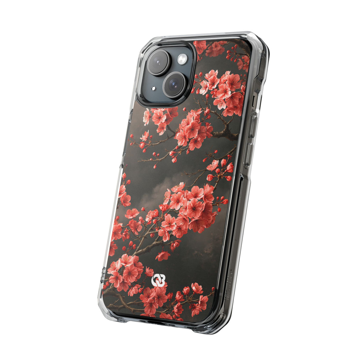 Dark Sakura Nocturne · Clear Impact Magnetic Phone Case for iPhone · Black