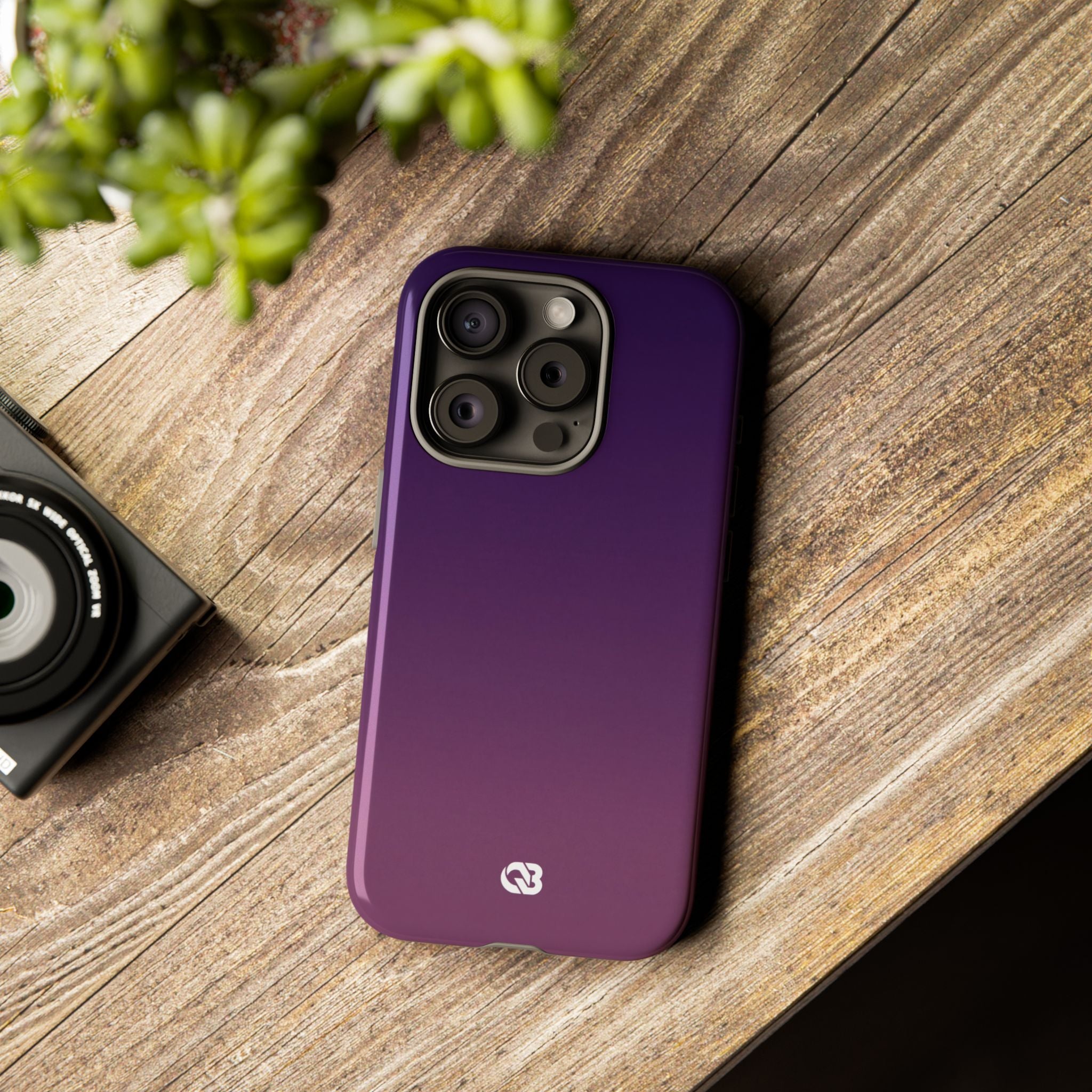 Purple Tough Phone Case for iPhone - Nocturnal Plum Fade