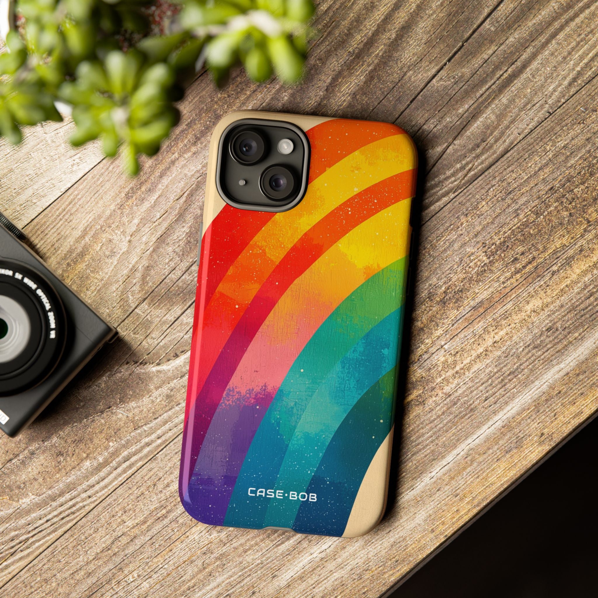 Texturiertes Rainbow Arc iPhone 15 Plus Case - Tough