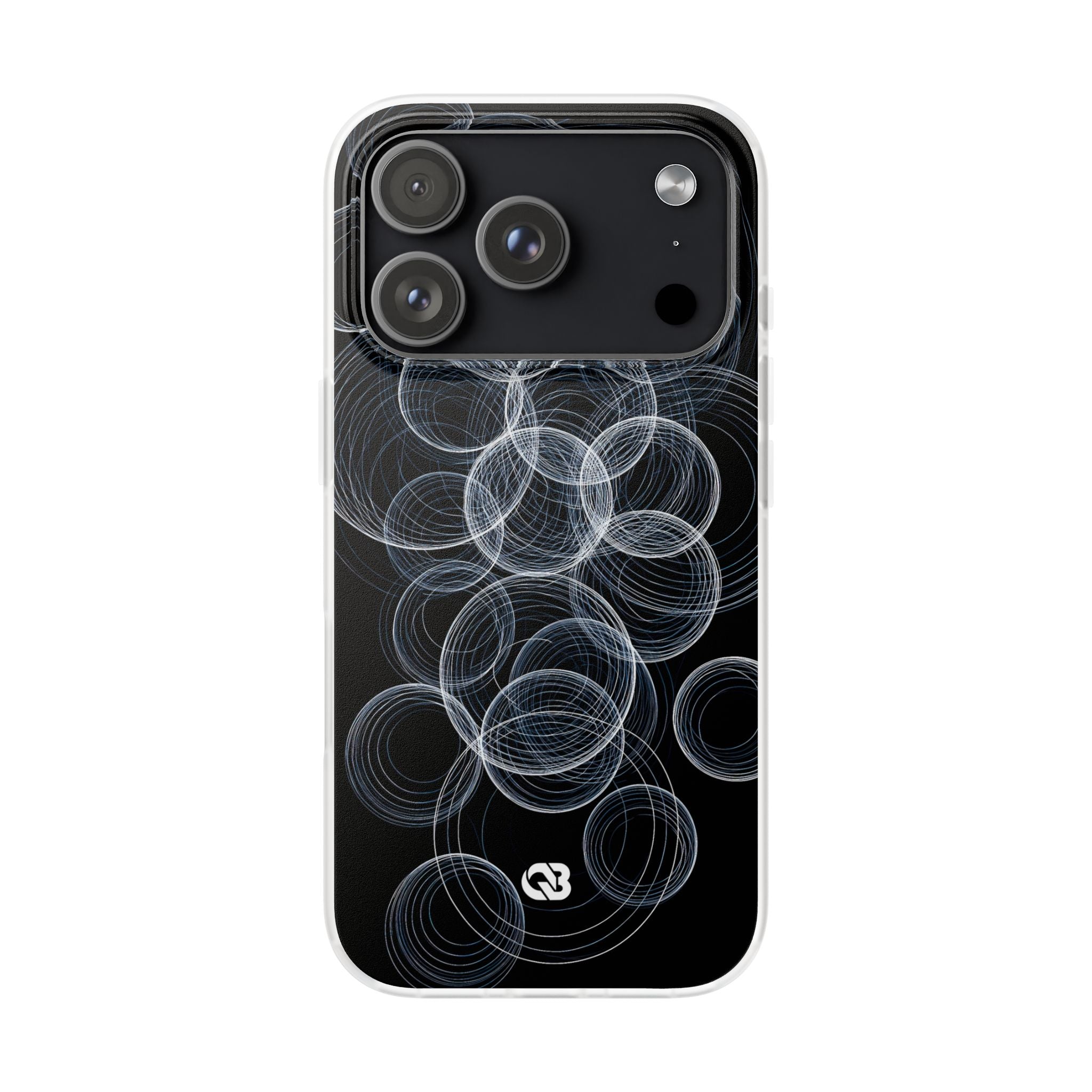 Black Lite Phone Case for iPhone - Frosted Ring Matrix