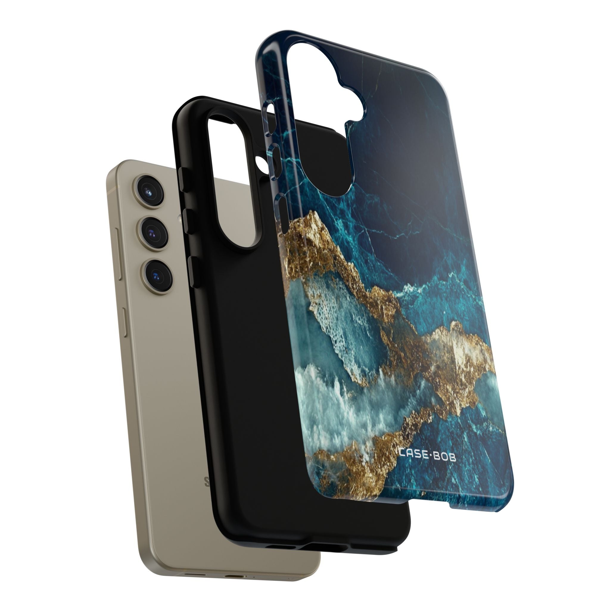 Jagged Gold Split Samsung S24 Case - Tough