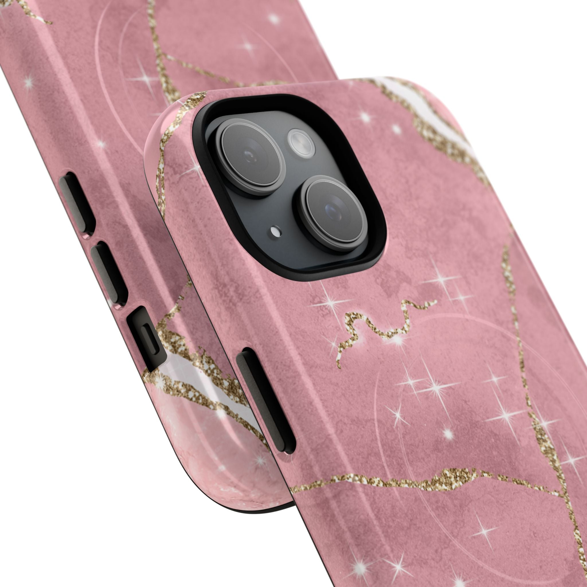 Rose Sparkle Marble · Tough+ Coque de téléphone pour iPhone · Magsafe