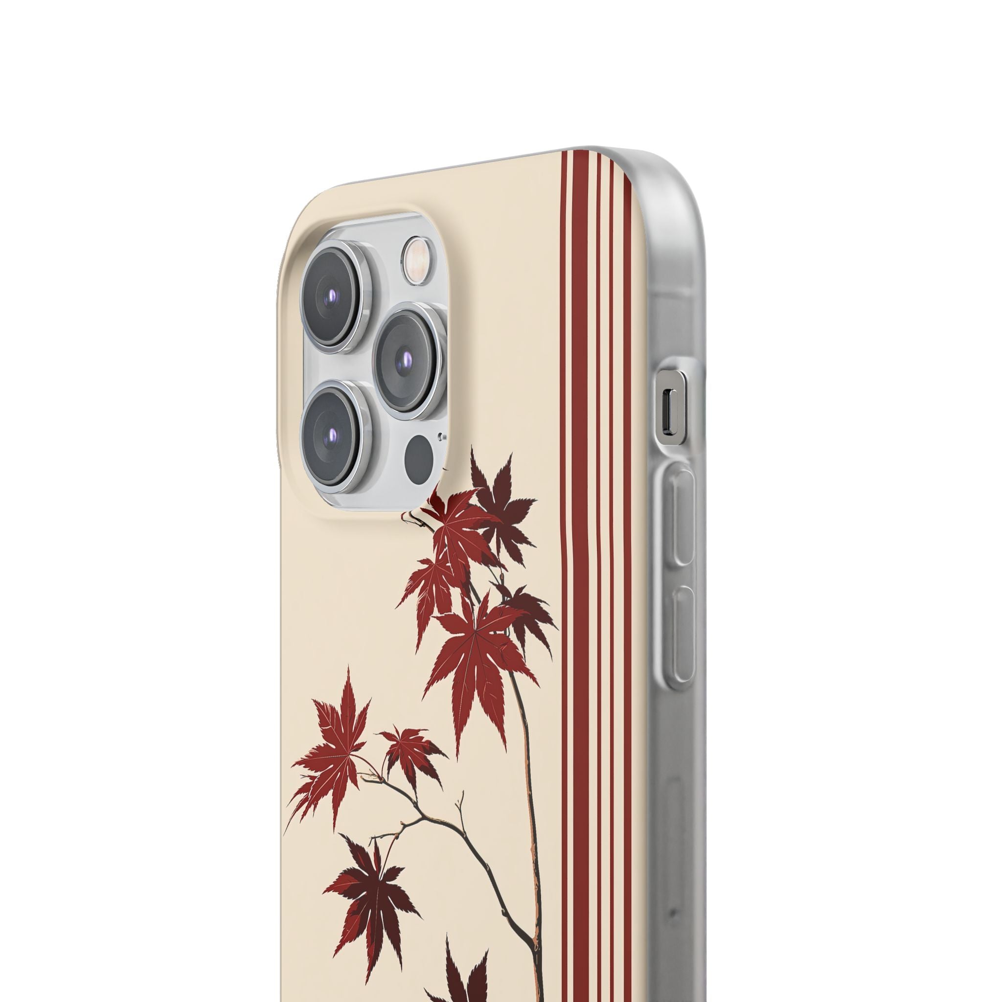 Red Lite Phone Case for iPhone - Crimson Momiji Stripe