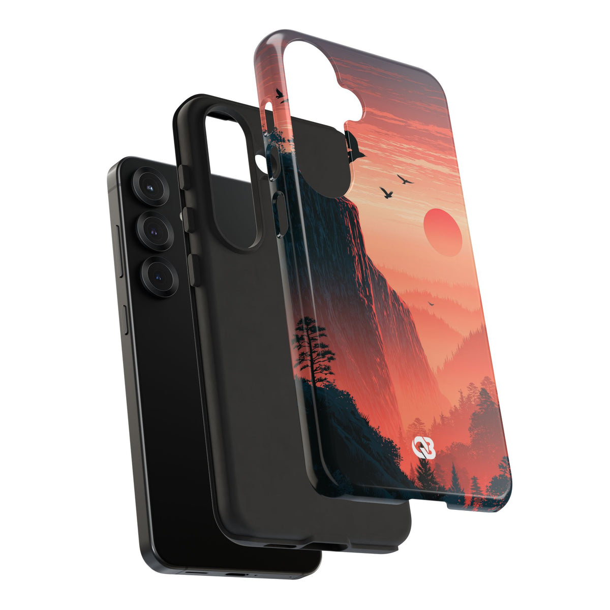Orange Tough Phone Case for Samsung - Crimson Ridge Flight