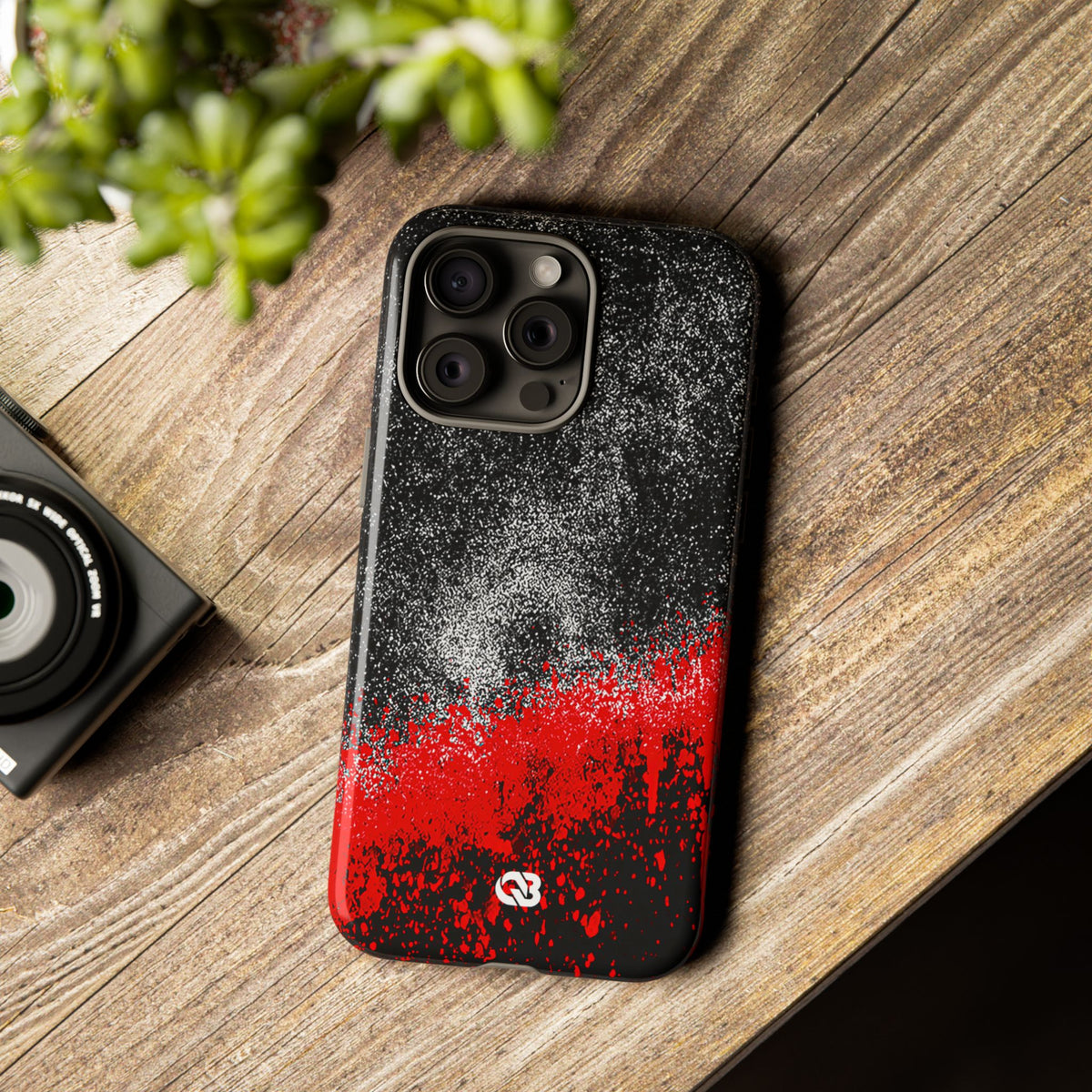 Crimson Noir Drip · Tough Phone Case for iPhone · Black