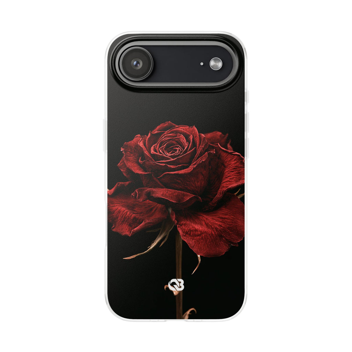 Crimson Noir Rose · Lite Phone Case for iPhone · Black