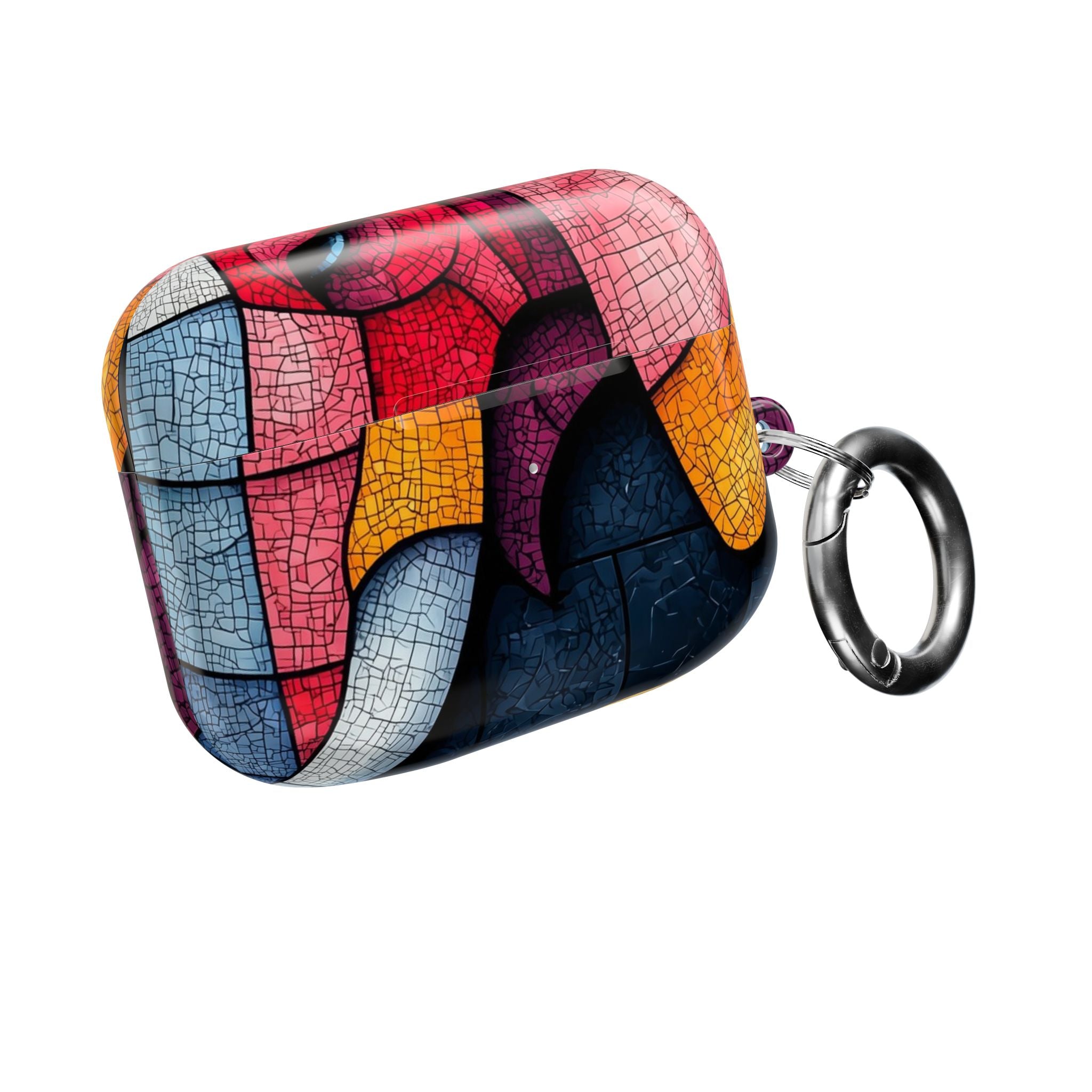 Blue Mosaic Elephant - AirPods Case