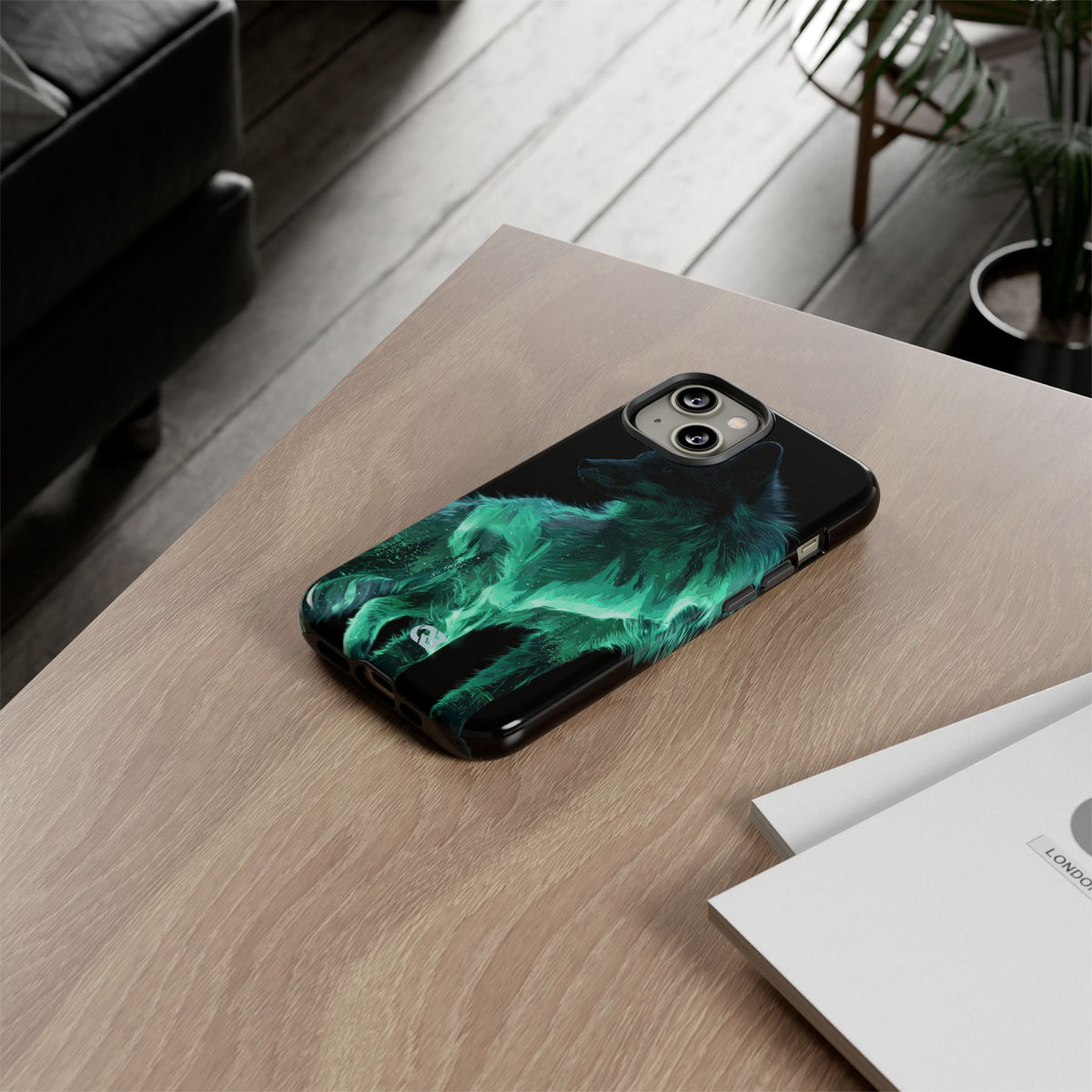 Nordic Aurora Fox · Tough Phone Case for iPhone · Teal