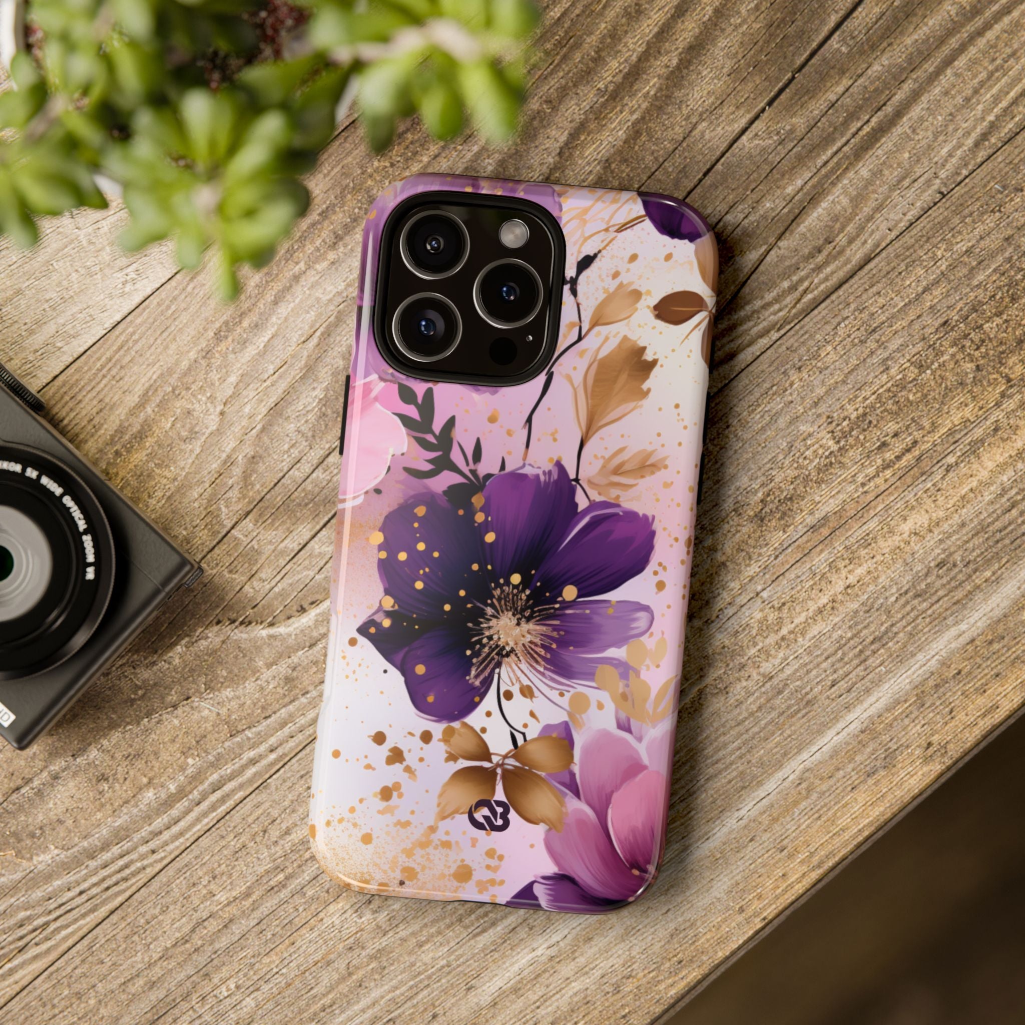 Gilded Violet Bloom · Tough Phone Case for iPhone