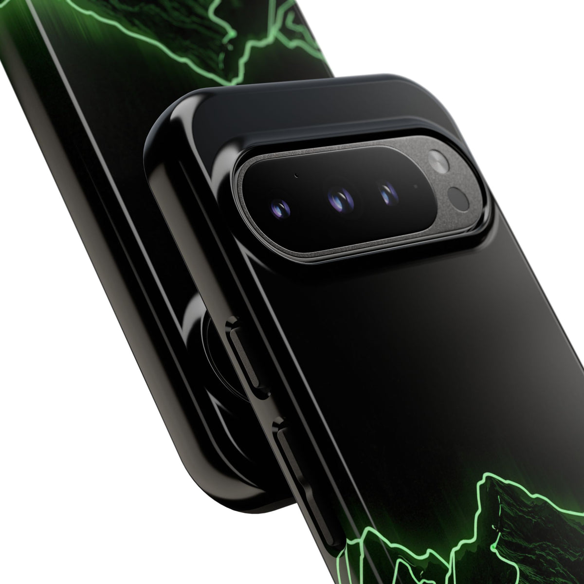 Nordic Mountain Contour · Tough Phone Case for Pixel · Black