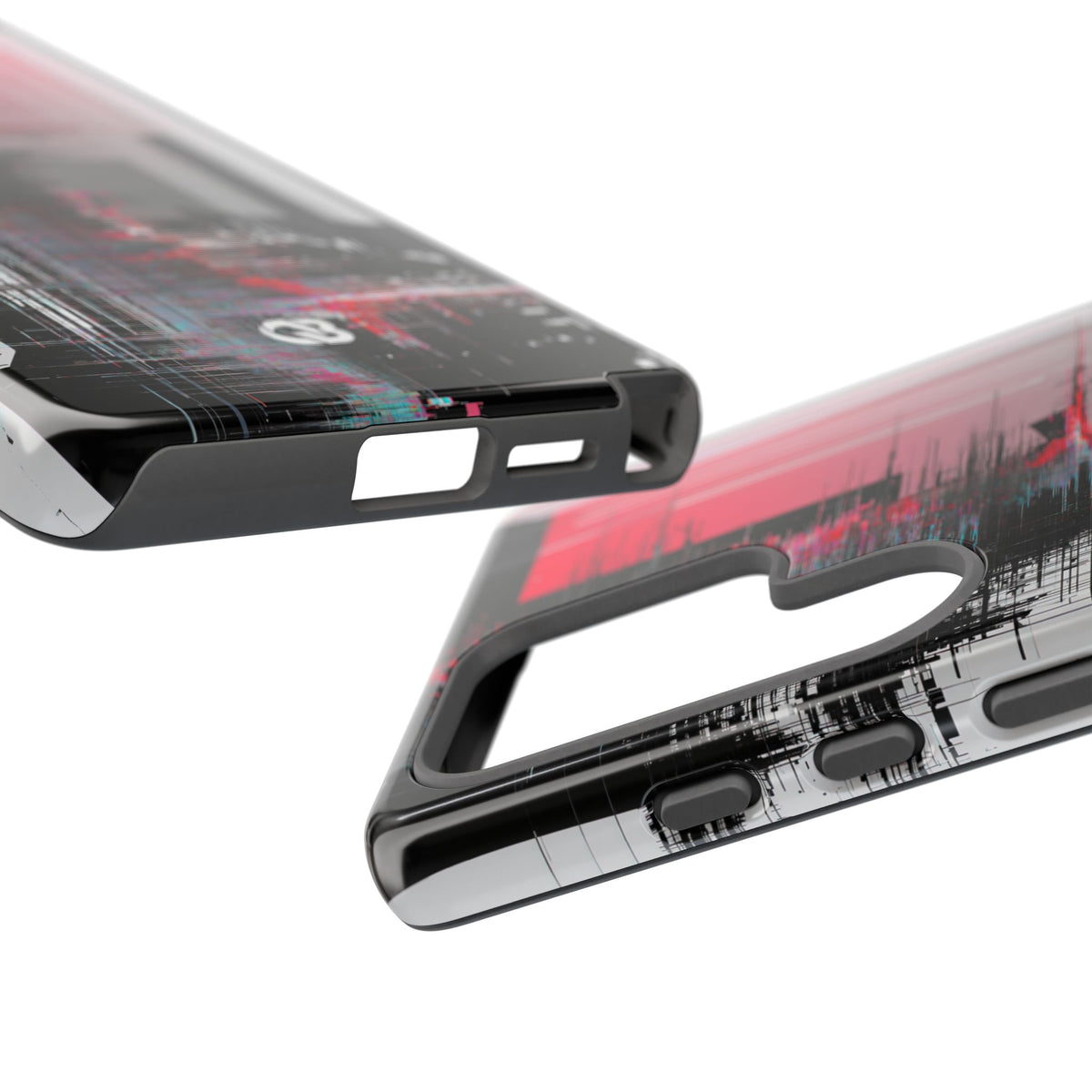 Black Tough Phone Case for Samsung - Crimson Data Leak