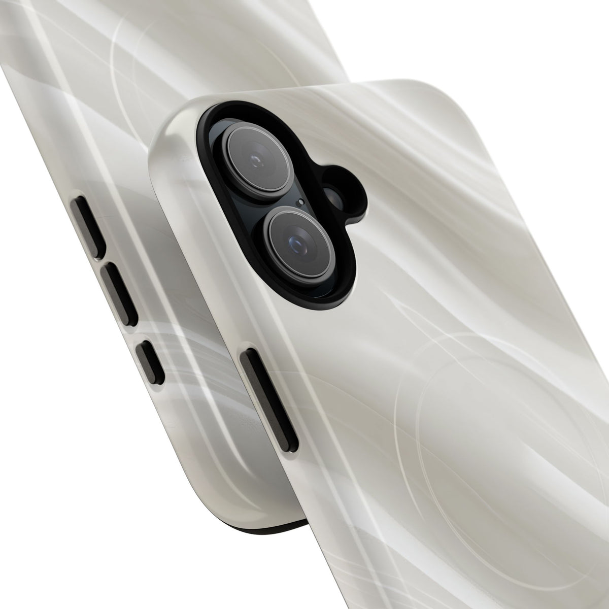 White Tough 2.0 Magsafe Phone Case for iPhone - Polished Ivory Wave