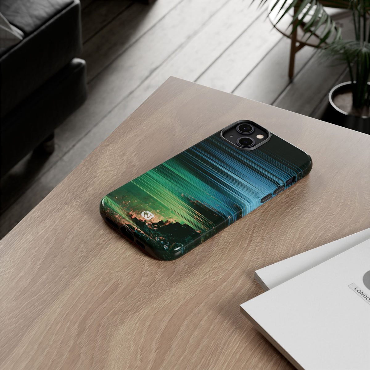 Digital Shoreline Drift · Tough Phone Case for iPhone · Teal