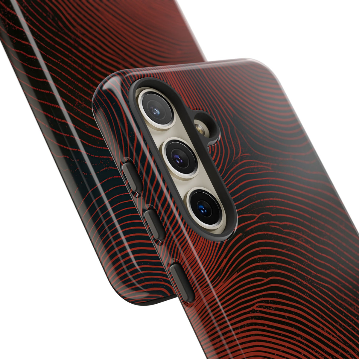 Red Tough Phone Case for Samsung - Terracotta Nerve Map